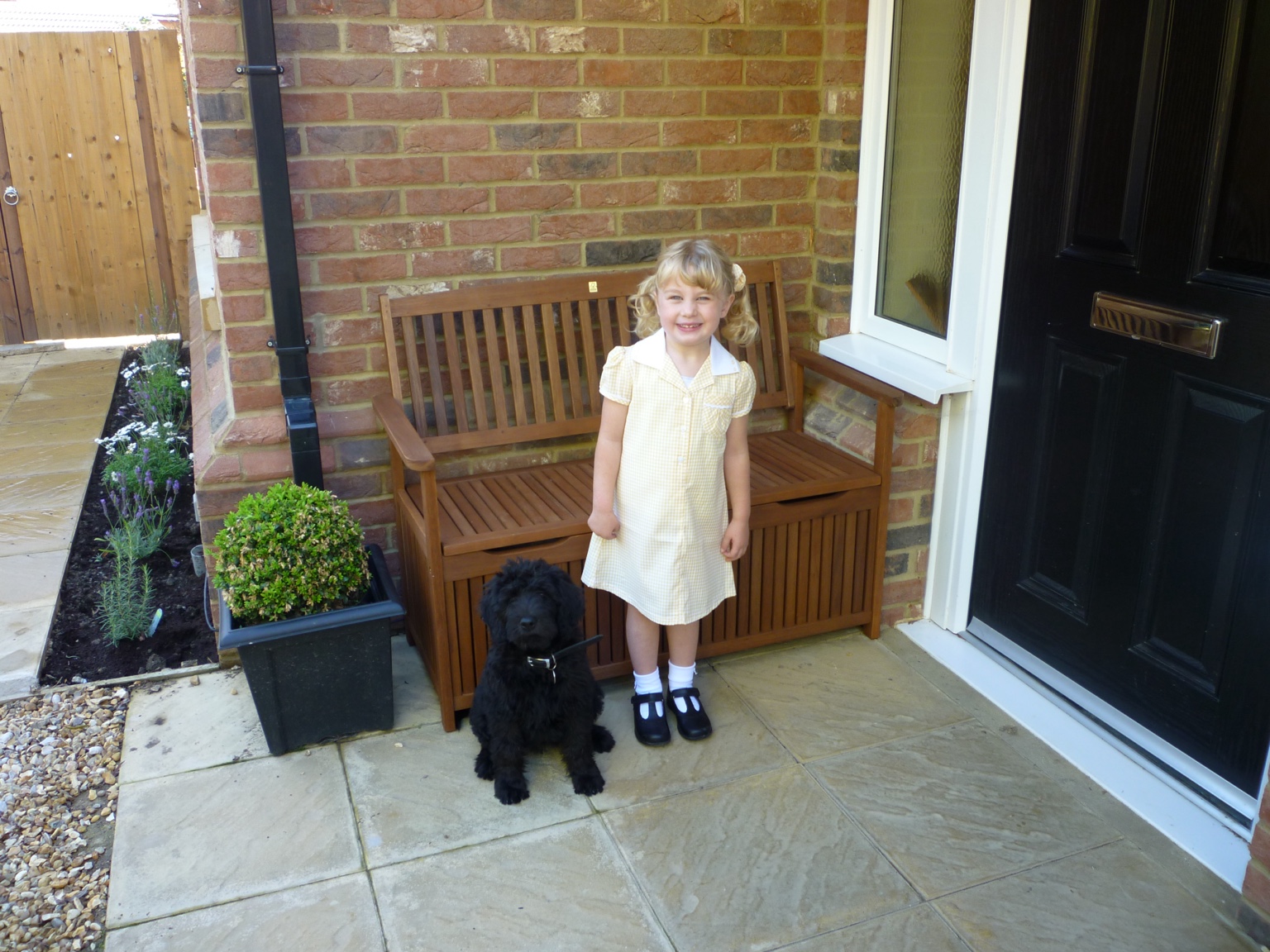 Sophie as a child with dog