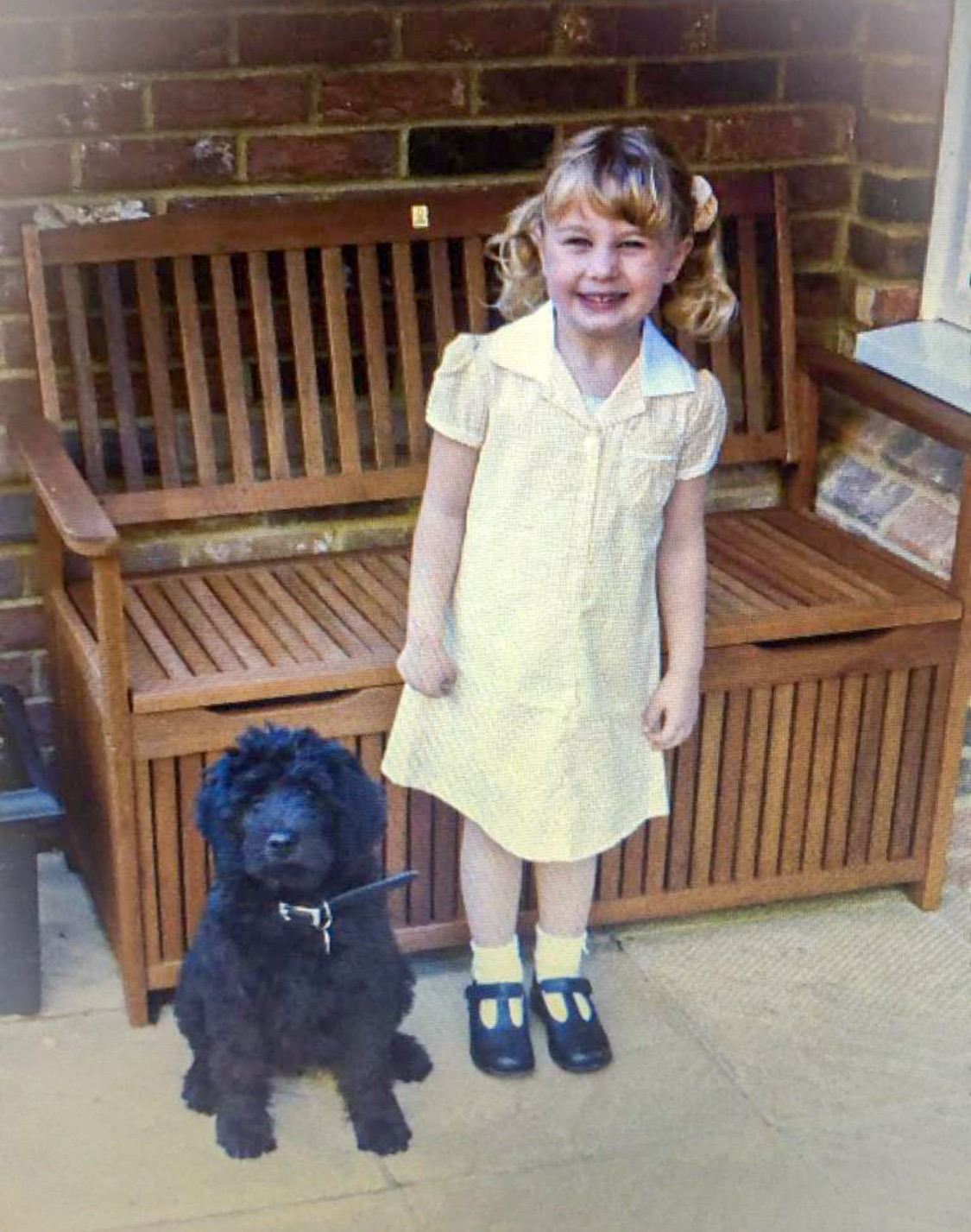 Sophie with Tess on first day of school